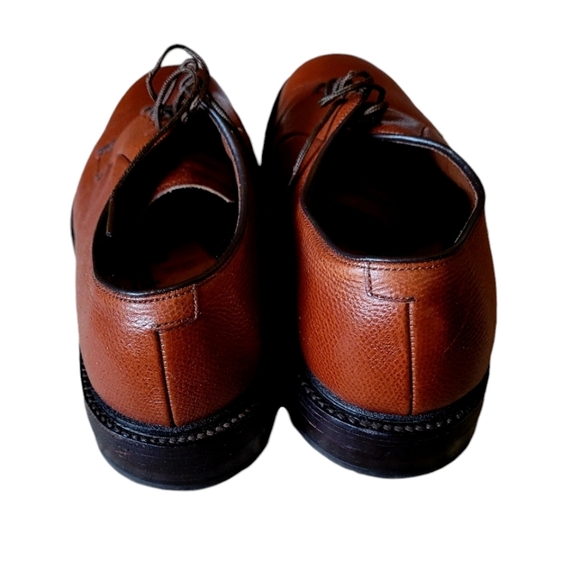 Allen Edmonds Leeds Lace Up Brown Pebble Grain Leather Derby Dress Shoes Size 7D - Picture 6 of 11
